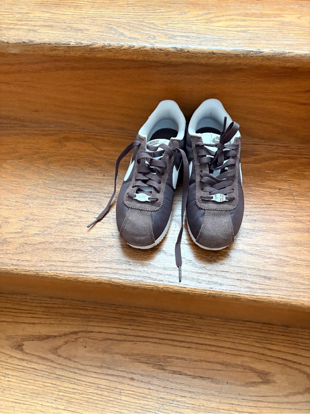 Nike Classic Cortez Sneakers in Brown and White